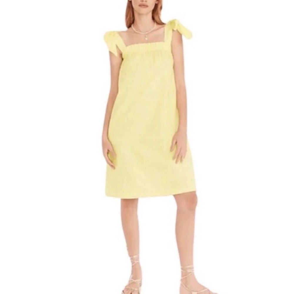 J. Crew Tie-shoulder cotton poplin dress with bow tie straps